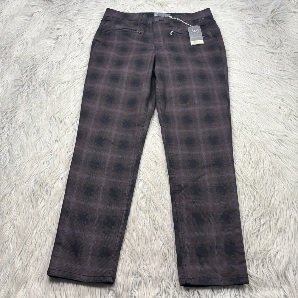 NWT Wit & Wisdom Women's 12 Plaid Absolution High Rise Vintage Skinny Pant Punk